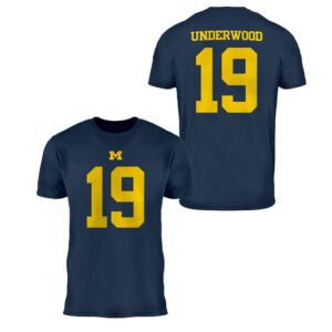 Athlete's Thread University of Michigan Football Bryce Underwood Navy Sublimated Fan Jersey